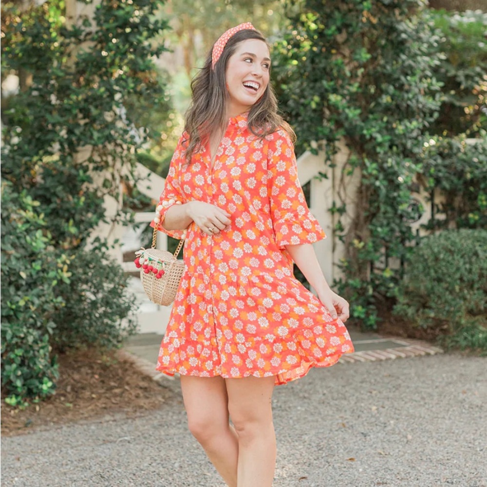 NWT Victoria Dunn Designs Sullivans Swing Dress in Juniper Sunset Size XS